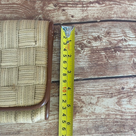 Cole Haan woven clutch hand bag tan color - Picture 10 of 11